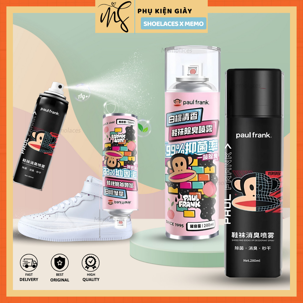 Xịt Khử Mùi Giày Nano Bạc Paul Frank Xịt Khử Mùi Giày Nano Bạc Paul Frank