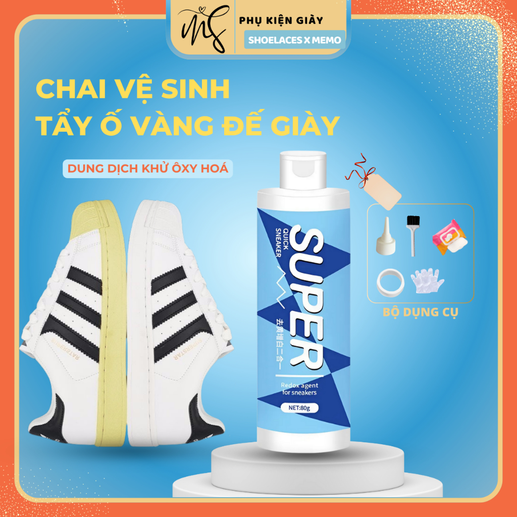 Dung dịch tẩy ố đế giày cao su boots icy nhựa phục hồi tẩy ố đế vàng bảo vệ làm trắng đế giày