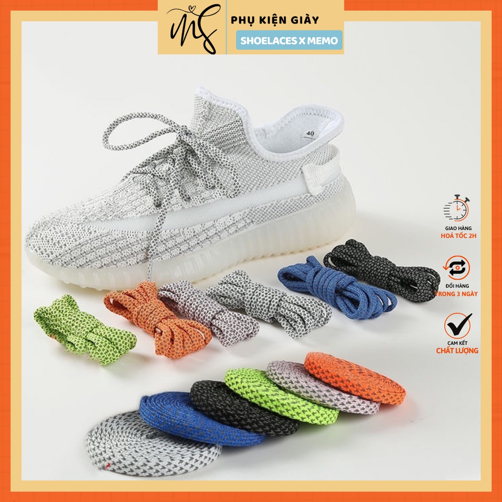 Dây Giày Tròn Yeezy Boost YZ350 ,YZ700 Phản Quang 3M-Reflective Rope Laces 120cm
