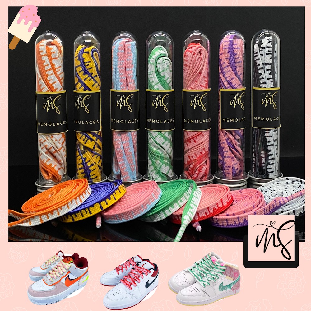 Dây Giày Ice Cream Nhiều Màu Sắc-BST Strawberry Kem Dùng Cho AJ1 AF1